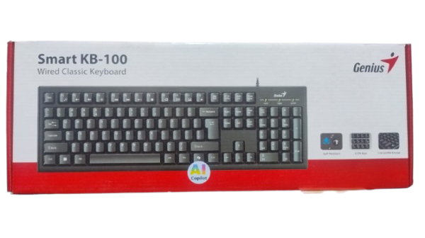 TECLADO GENIUS KB-100 AI COPILOT USB SP BLACK