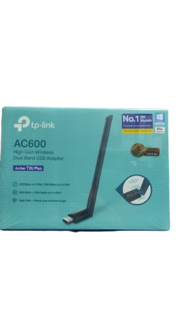 TP LINK ADAPTADOR USB ALTA GANANCIA ARCHER T2U PLUS