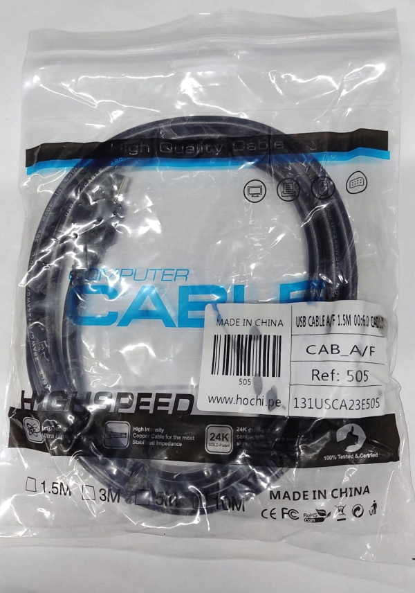 EXTENCION DE USB 2.0 DE 1.5 MTRS