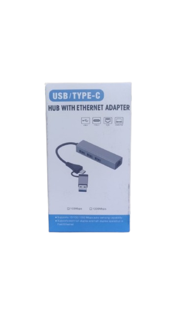 HUB USB/C 3 PUERTOS MAS RJ45 HOCHI #553