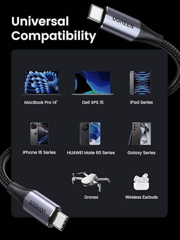 CABLE USB 3.2  GEN2 - 1 MT -  NYLON+ALUMINIO - PN INTERNAL US355 (80150)