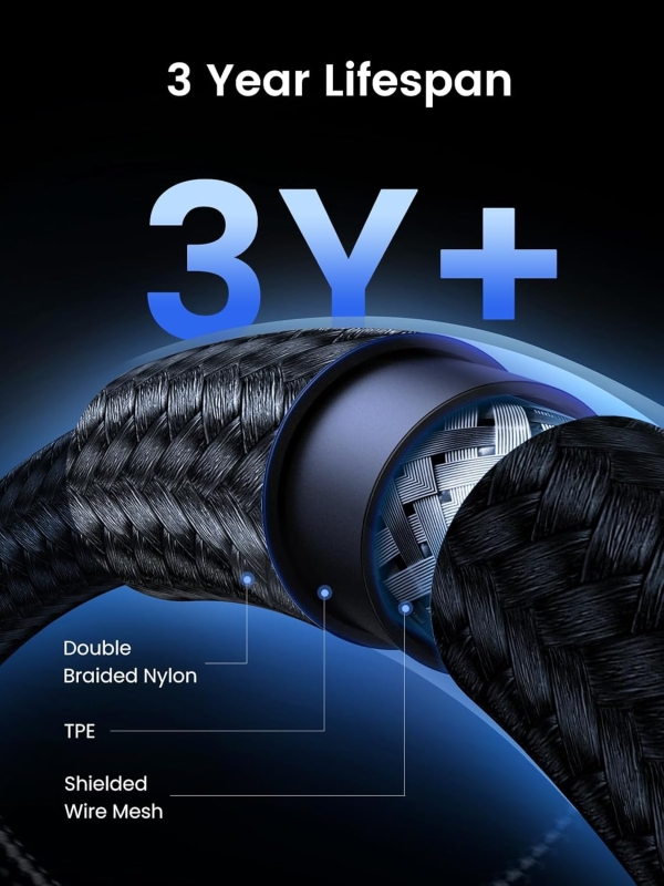 CABLE USB 3.2  GEN2 - 1 MT -  NYLON+ALUMINIO - PN INTERNAL US355 (80150)