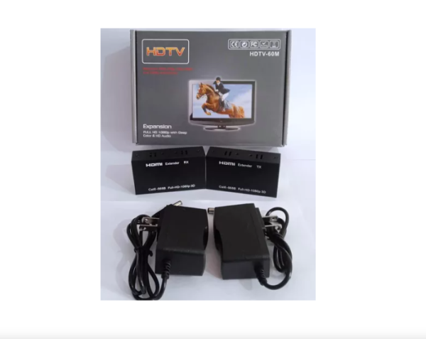 EXTENDER HDMI 60 METROS UTP RJ45 FULL HD 1080P CAT5E/6 PLOMO FE-023