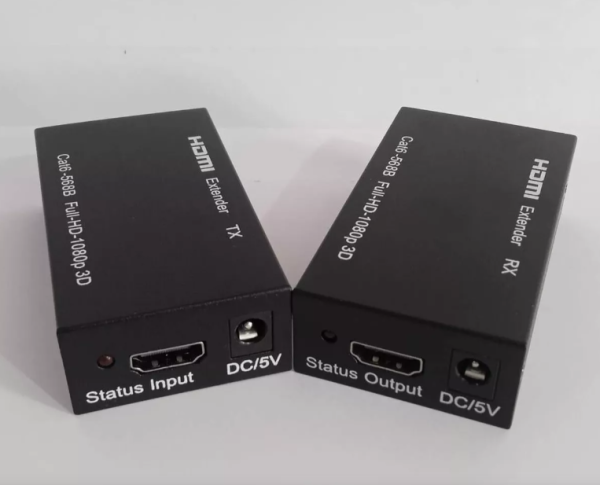 EXTENDER HDMI 60 METROS UTP RJ45 FULL HD 1080P CAT5E/6 PLOMO FE-023