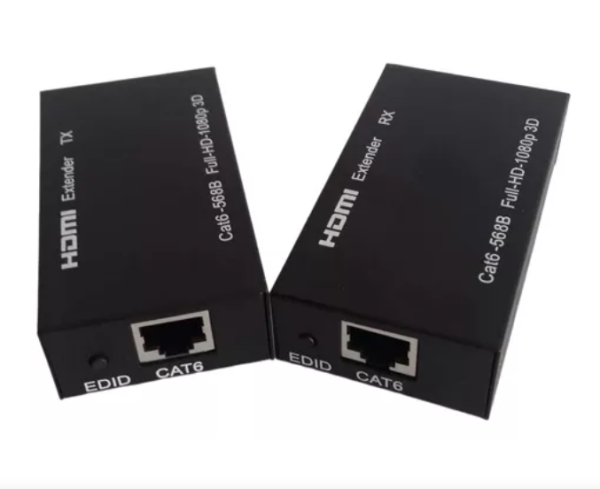 EXTENDER HDMI 60 METROS UTP RJ45 FULL HD 1080P CAT5E/6 PLOMO FE-023