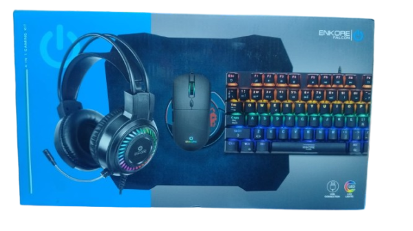 KIT GAMER FALCON ENT G2000-4 TECLADO+MOUSE+AURICULAR+PAD MOUSE