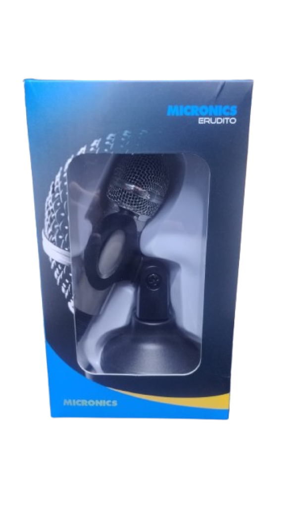 ERUDITO MIC P801 MICROFONO ALAMBRICO CABLE 1.8M PEDESTAL MICRONICS