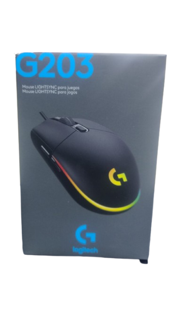 MOUSE LOGITECH G203 LIGTHSPEED BLACK OPTICAL 8000 DPI RGB