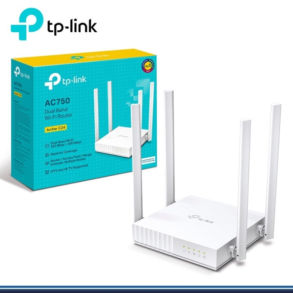 TP-LINK ROUTER AC750 DOBLE BANDA INALAMBRICO ARCHER C24