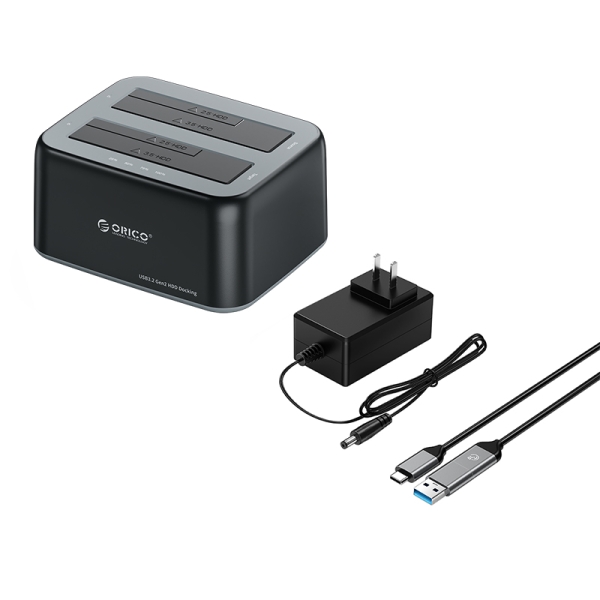 DOCKING ORICO SOLO LECTOR DOBLE DE DISCO DURO 3.5" - 2.5" (6829C3)