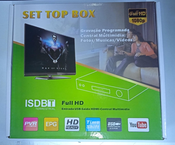 SINTONIZADOR DIGITAL ISDBT TERRESTRIAL FULL HD SET TO BOX  PARA TELEVISION CAJA AZULE