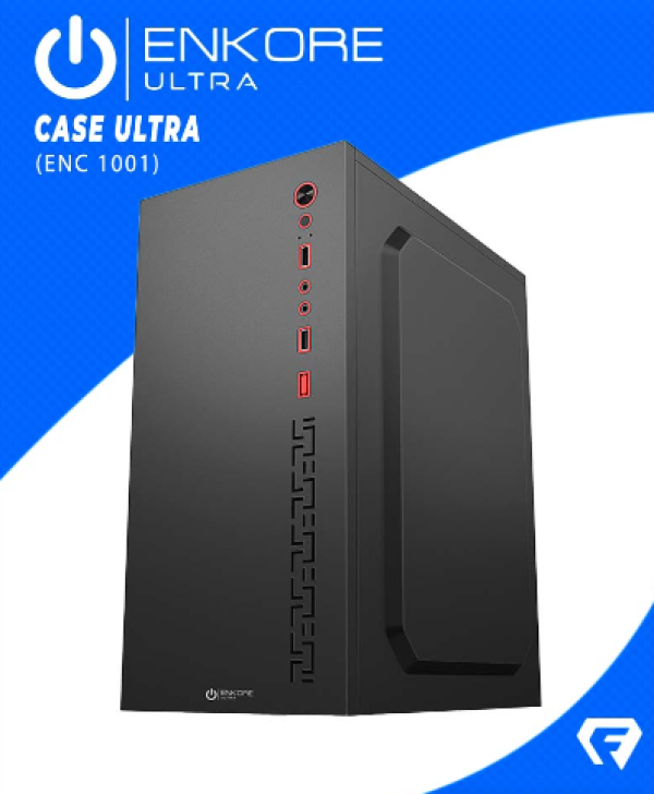 ULTRA ENC 1001 GABINETE MICROATX 230W (D:27.5CM W:17CM H:35CM) 8CM FAN ENKO