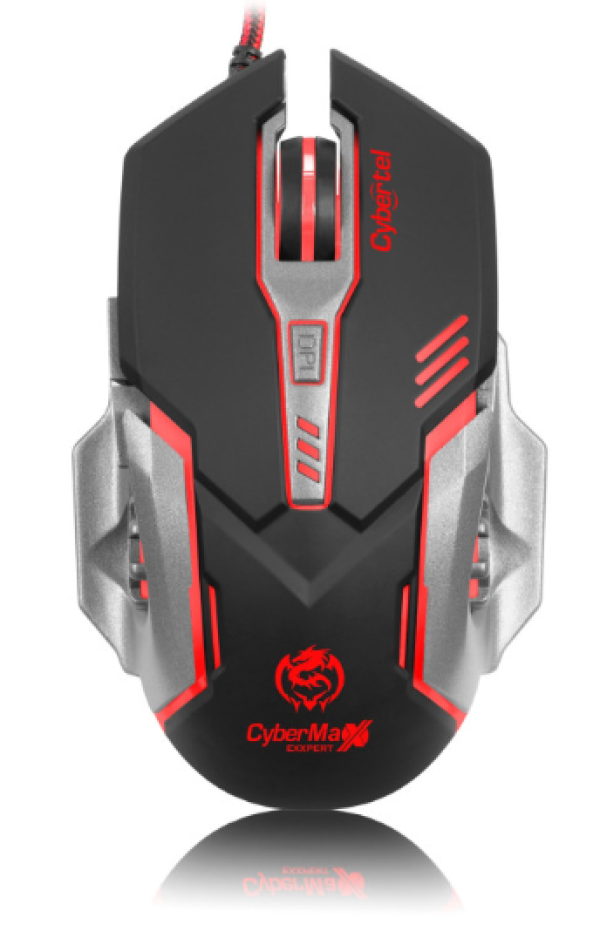 EXXPERT WHITE CYB M502W MOUSE GAMER USB 7LEDS 6B 3200DPI CYBERTEL