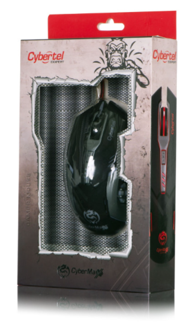 EXXPERT WHITE CYB M502W MOUSE GAMER USB 7LEDS 6B 3200DPI CYBERTEL
