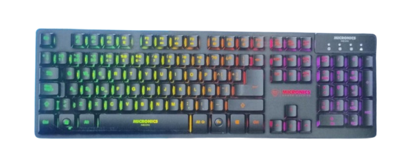 NEON+ BLACK MIC K709RGB + TECLADO MULTIMEDIA USB LED MICRONICS