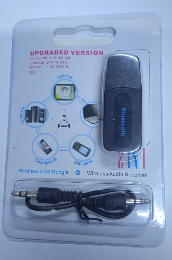 RECEPTOR BLUETOOTH CON CABLE WIRELESS AUDIO RECEIVER UPGRADED VERSION