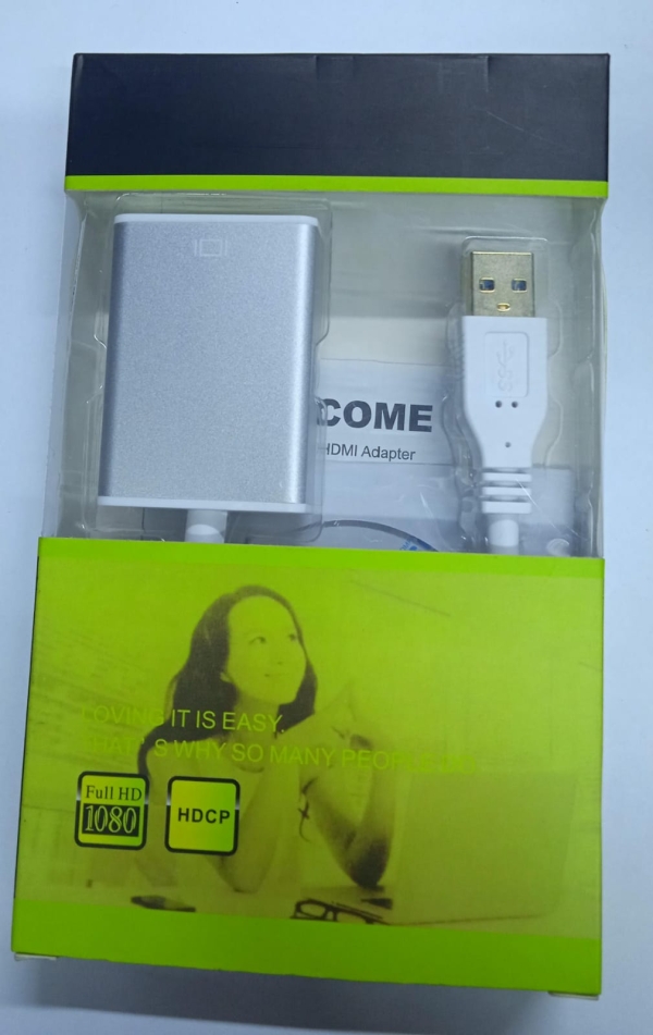 USB A HDMI USB 3.0 CON DRIVER CAJA VERDE