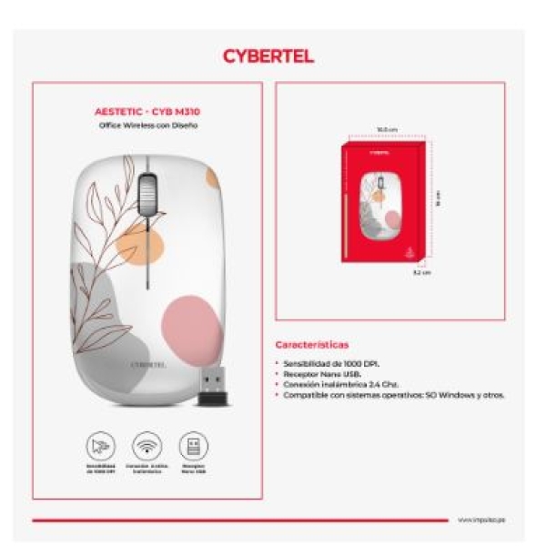 AESTETIC CYB M310 MOUSE WIFI CYBERTELL