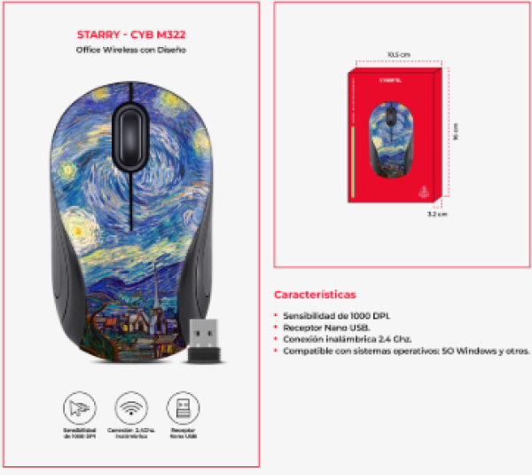 STARRY CYB M322 MOUSE WIFI CYBERTELL