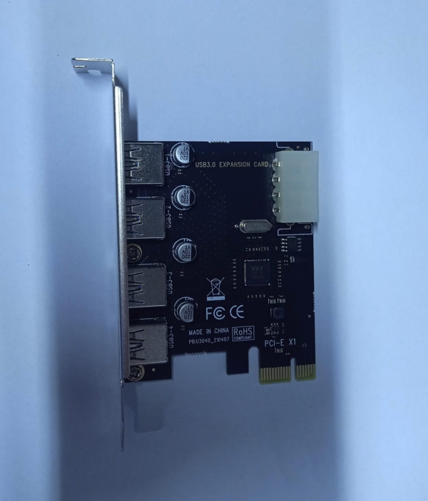 TARJETA PCI EX PARA USB 3.0 X 4 PUERTOS