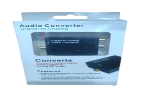 CONVERSOR AUDIO DIGITAL OPTICO/COAXIAL A ANALOGICO RCA AUDIO CONVERTER