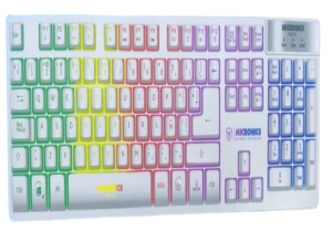 NEON WHITE MIC K709W TECLADO GAMER USB RGB MICRONICS