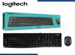 TECLADO LOGITECH + MOUSE MK120 USB SP BLACK (PN 920-004428)