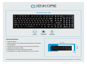 ACCESS ENK308 TECLADO USB ENKORE