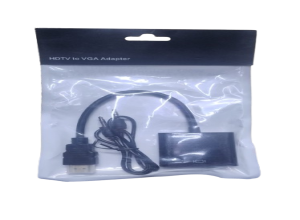 ADAPTADOR HDMI A VGA CON AUDIO NEGRO