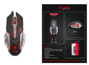 EXXPERT BLACK CYB M502 MOUSE GAMER USB 7LEDS 6B 3200DPI CYBERTEL