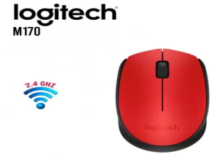 MOUSE LOGITECH M170 WIRELESS RED (910-004941)
