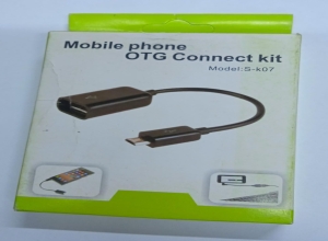 ADAPTADOR OTG TIPO V8  MOBILE PHONE MODEL S-K07 CAJA BLANCA Y VERDE